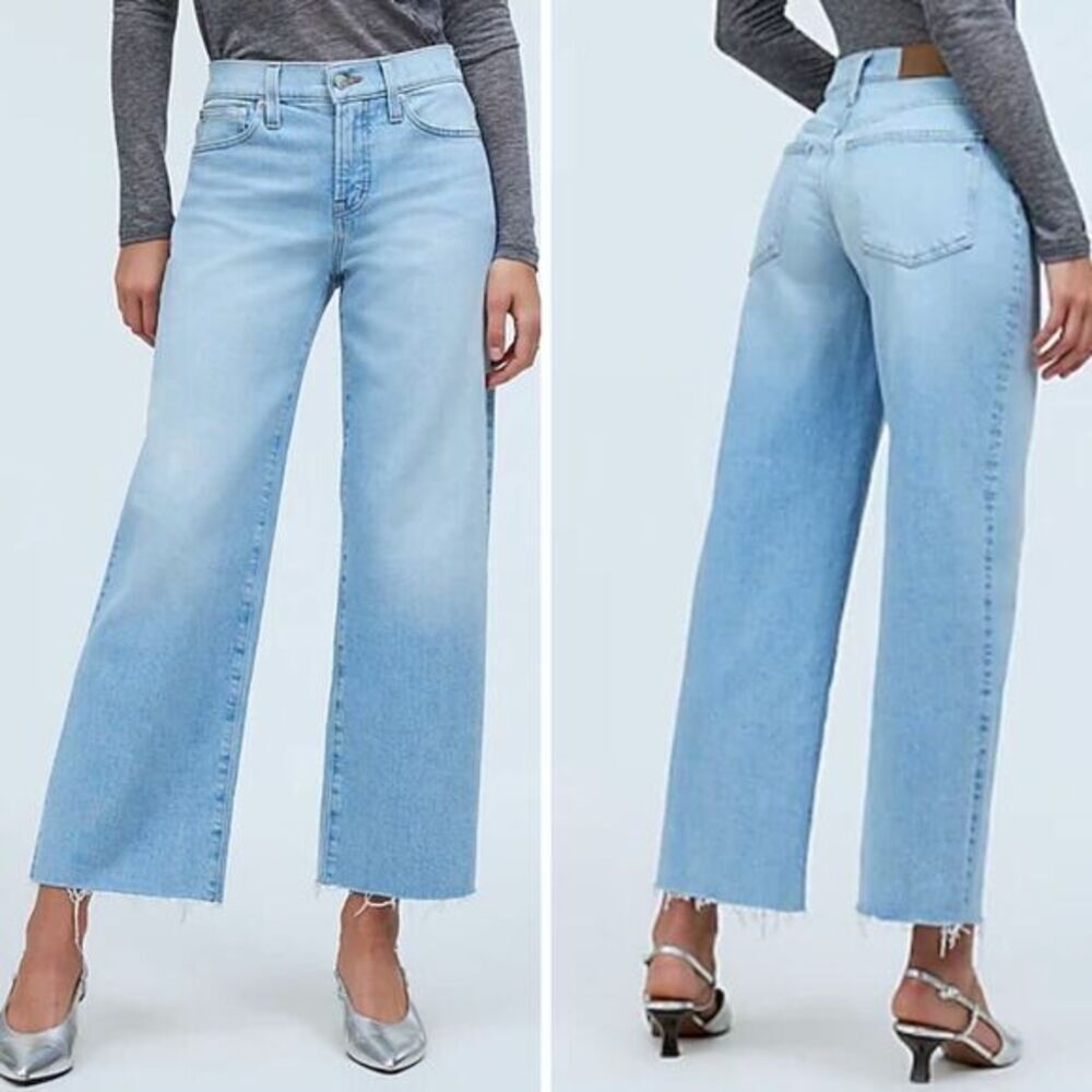 New! Madewell‎ The Perfect Vintage Mid-Rise Wide-Leg Jean kenmore wash, size 29